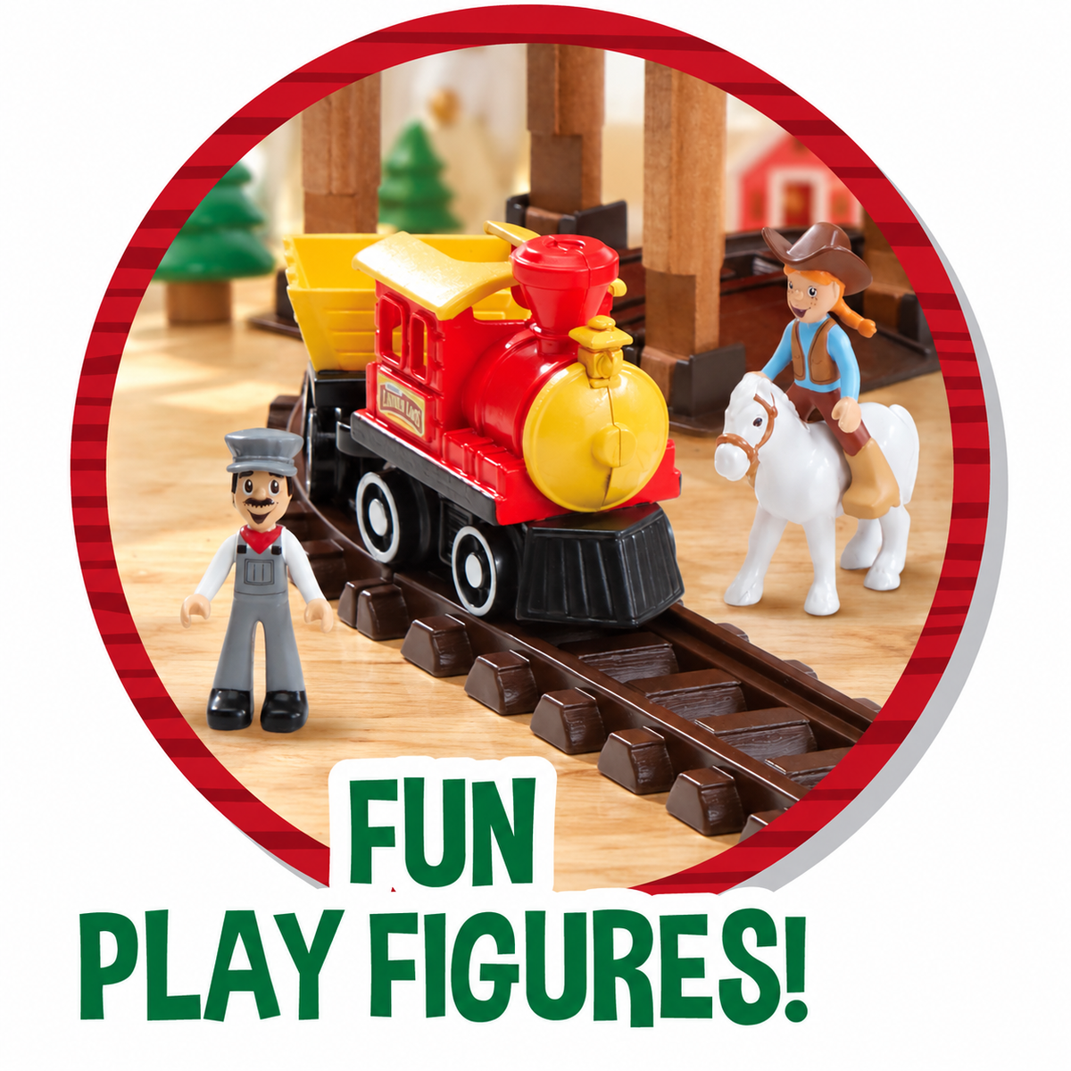 LINCOLN LOGS 101-Piece Sawmill Express Train Set