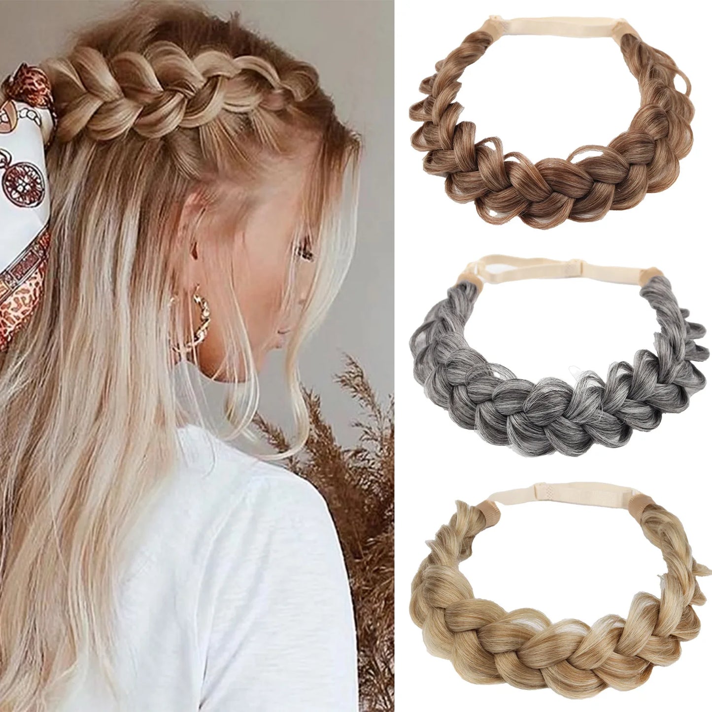 Adjustable Braided Hair Headband